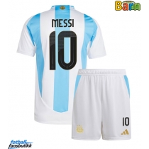 Argentina Lionel Messi #10 Hjemmedraktsett Barn Copa America 2024 Kortermet (+ Korte bukser)